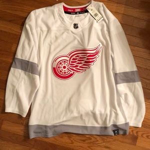 Detroit Red Wings First Reverse Retro Jersey NHL Adidas Hockey Authentic Size 50